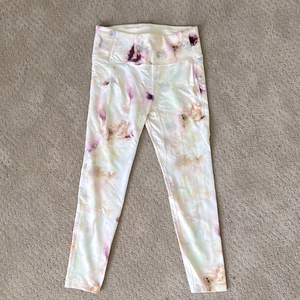 CALIA white and purple leggings, workout leggings, size medium, like NEW